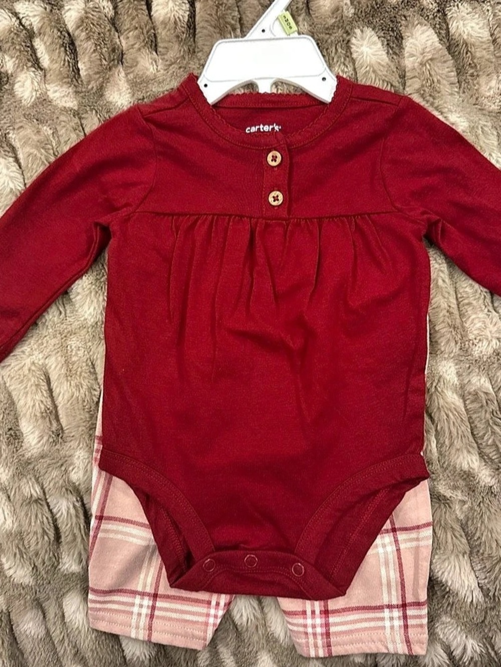 Carter's Baby 3M Plaid Matching Set NWT
